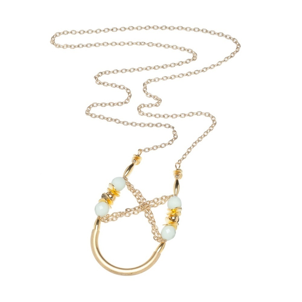 Handmade Gold & White Bead Necklace – OOAK, Crafted in Canada